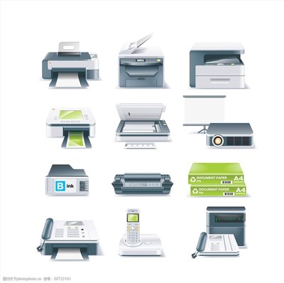 办公设备与家具矢量素材 提升设计效率与专业度